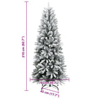 Dirbtinė Kalėdų eglutė su 300 LED lempučių ir sniegu, 210cm