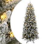 Dirbtinė Kalėdų eglutė su 300 LED lempučių ir sniegu, 240cm