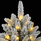 Dirbtinė Kalėdų eglutė su 300 LED lempučių ir sniegu, 240cm