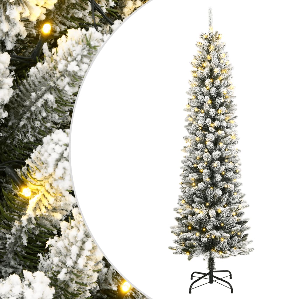 Dirbtinė Kalėdų eglutė su 300 LED lempučių ir sniegu, 210cm