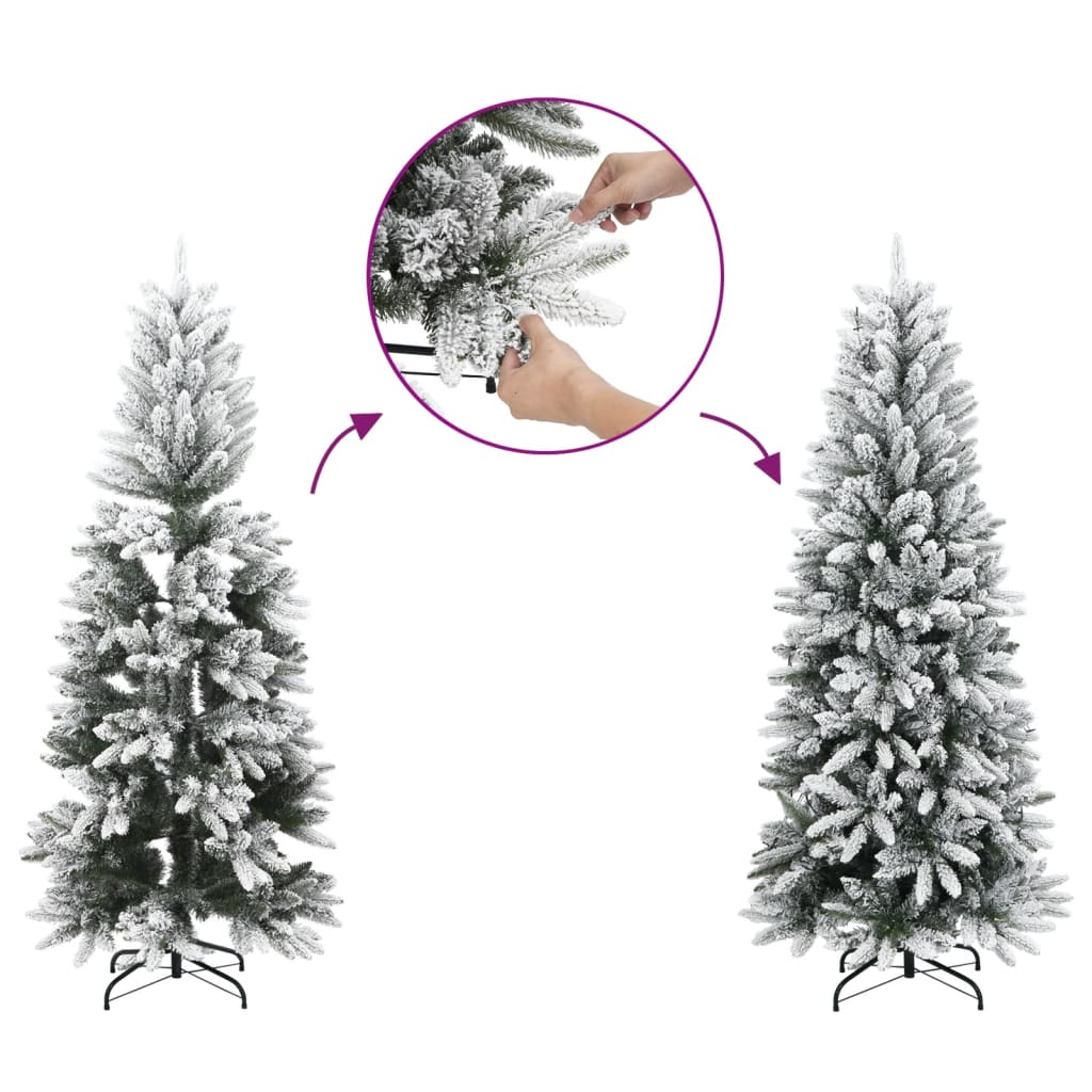 Dirbtinė Kalėdų eglutė su 300 LED lempučių ir sniegu, 210cm