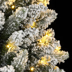 Dirbtinė Kalėdų eglutė su 300 LED lempučių ir sniegu, 210cm