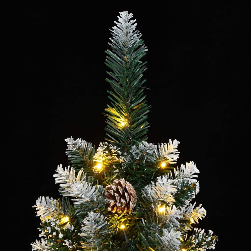 Dirbtinė siaura Kalėdų eglutė, 150 LED, 120cm