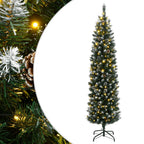 Dirbtinė siaura Kalėdų eglutė, 150 LED, 150cm