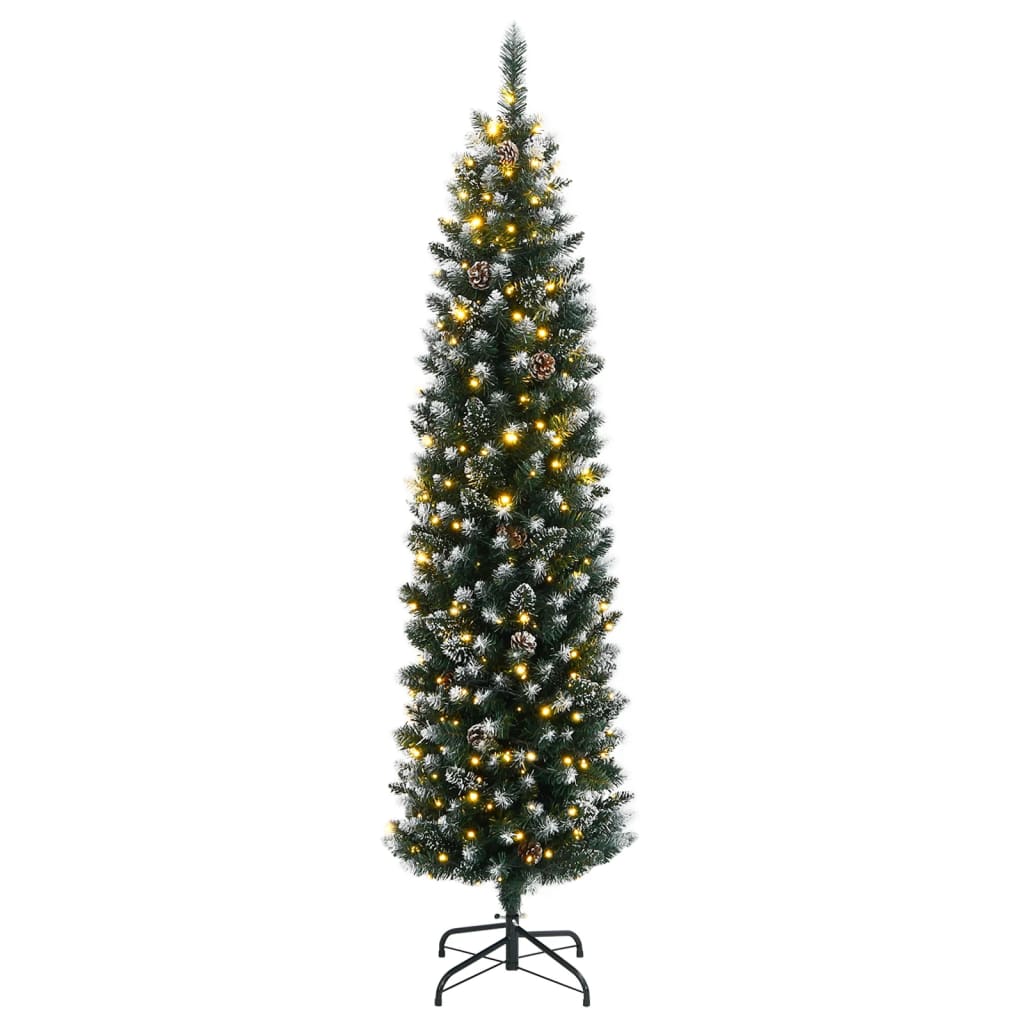 vidaXL Dirbtinė siaura Kalėdų eglutė, 150 LED, 150cm