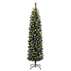 Dirbtinė siaura Kalėdų eglutė, 150 LED, 150cm
