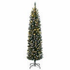 Dirbtinė siaura Kalėdų eglutė, 300 LED, 180cm