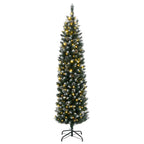 Dirbtinė siaura Kalėdų eglutė, 300 LED, 210cm
