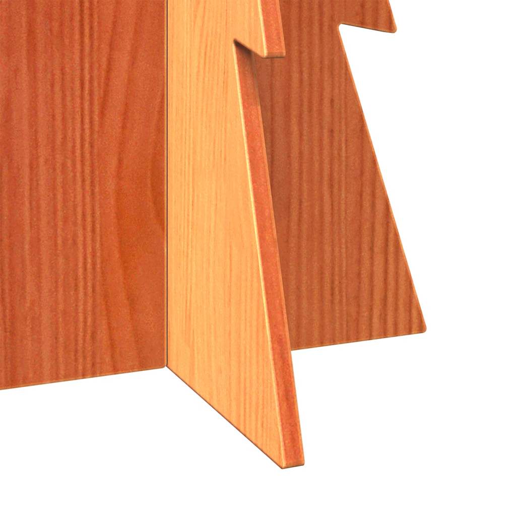 vidaXL Medinė Kalėdų eglutė, vaško ruda, 112cm, pušies masyvas