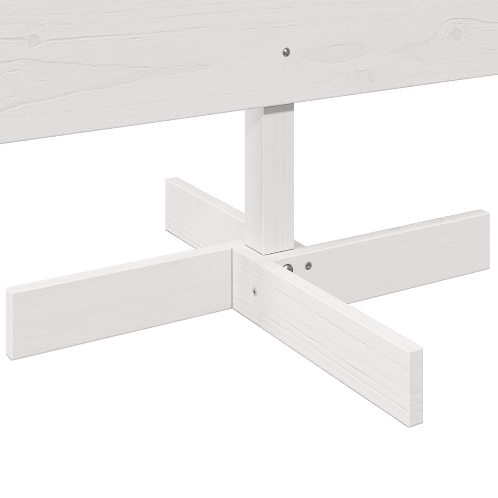 vidaXL Medinė Kalėdų eglutė, balta, 180cm, pušies medienos masyvas