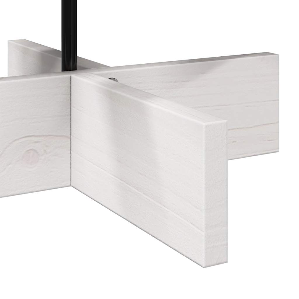 vidaXL Medinė Kalėdų eglutė, balta, 80cm, pušies medienos masyvas