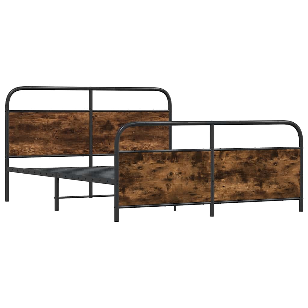 Lovos rėmas be čiužinio, dūminio ąžuolo, 180x200cm, metalas