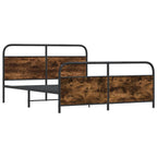 Lovos rėmas be čiužinio, dūminio ąžuolo, 180x200cm, metalas