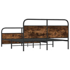 Lovos rėmas be čiužinio, dūminio ąžuolo, 180x200cm, metalas