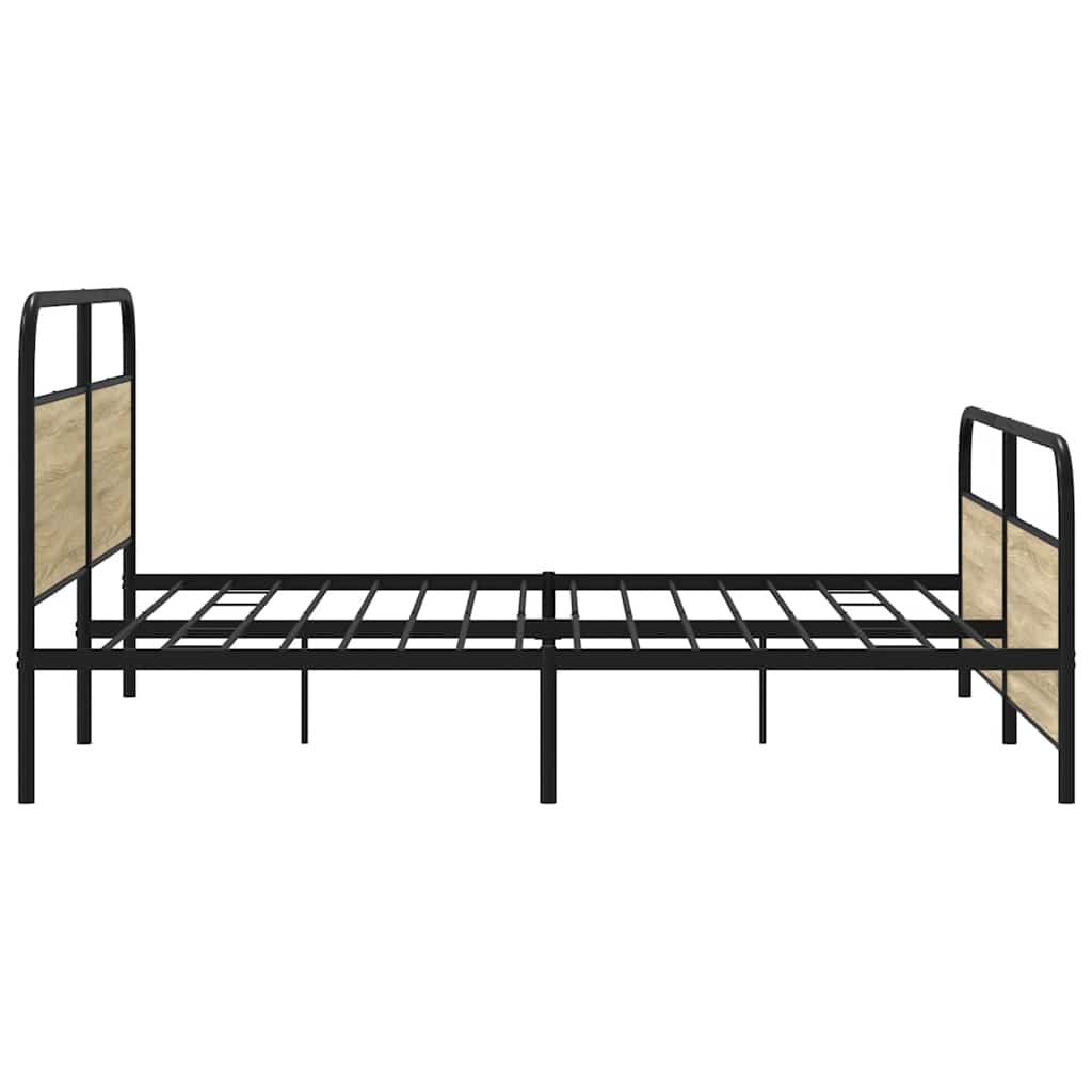 Lovos rėmas be čiužinio, sonoma ąžuolo, 180x200cm, metalas