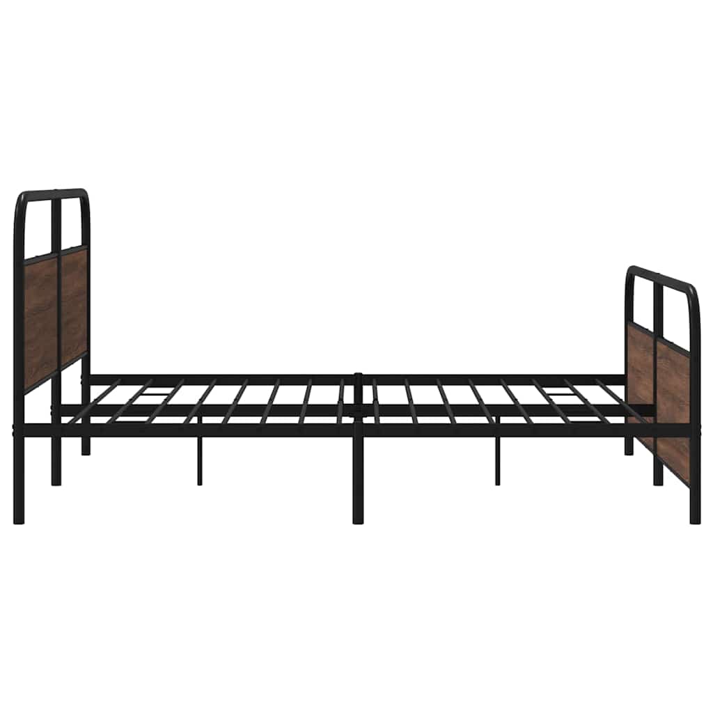 Lovos rėmas be čiužinio, rudas ąžuolo, 180x200cm, metalas