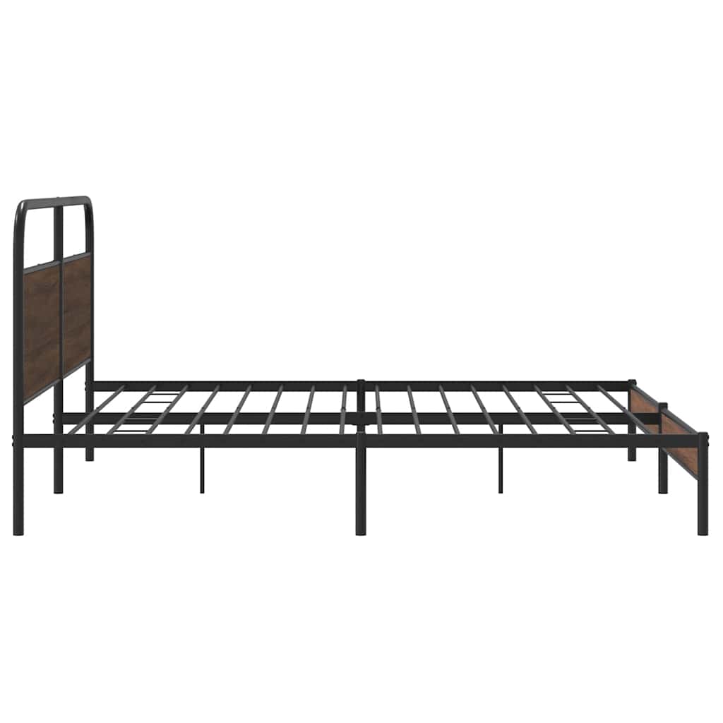 Lovos rėmas be čiužinio, rudas ąžuolo, 180x200cm, metalas
