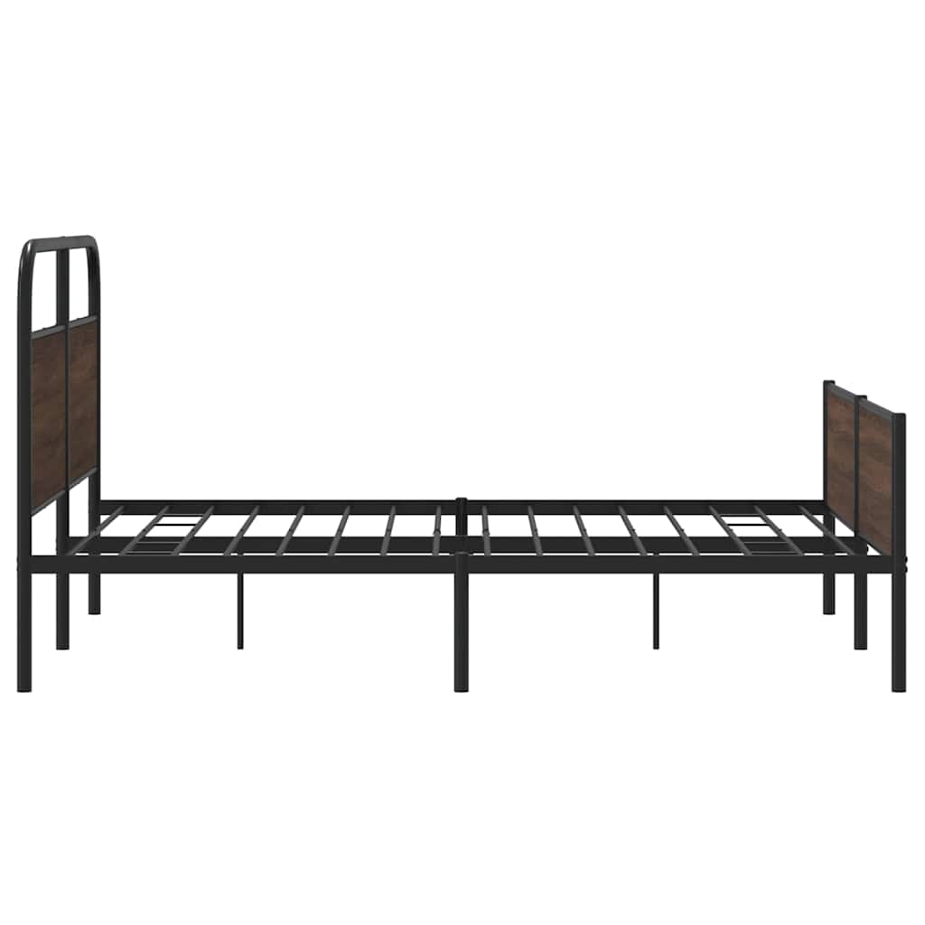 Lovos rėmas be čiužinio, rudas ąžuolo, 160x200cm, metalas