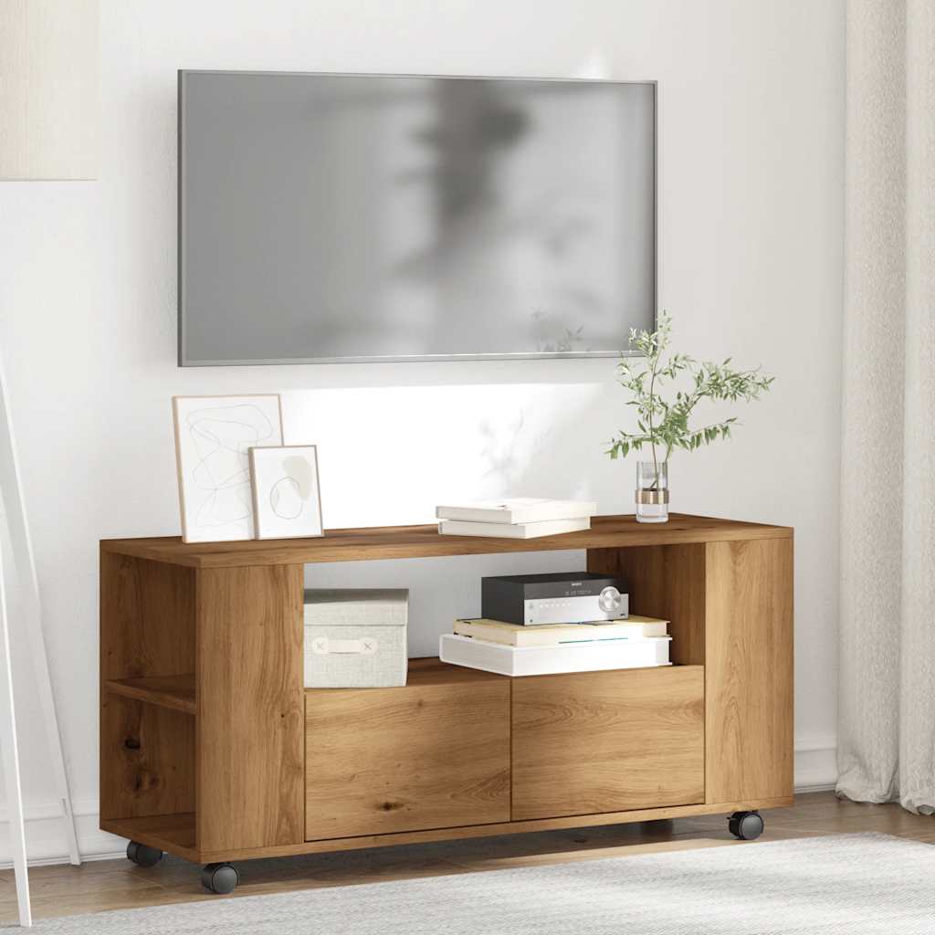 TV spintelė su ratukais, artisano, 102x34,5x43cm, mediena