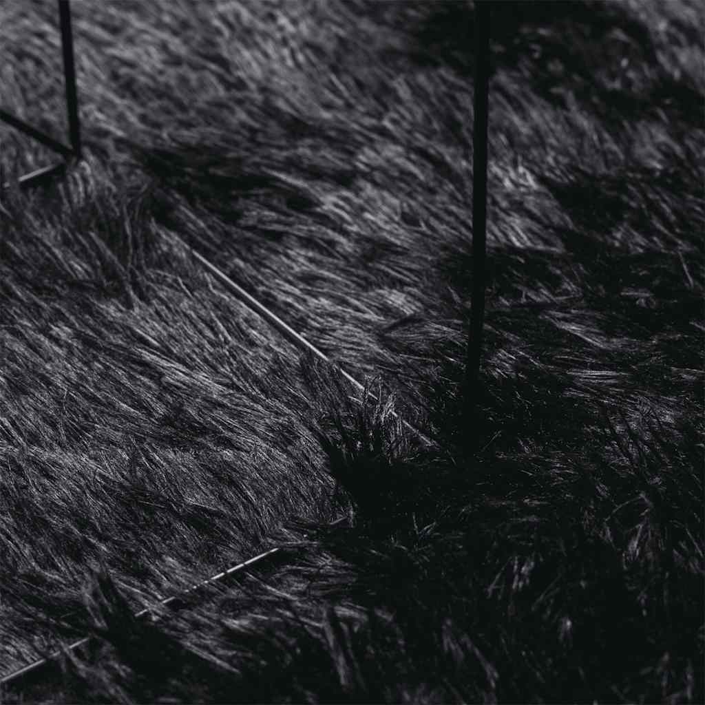Shaggy tipo kilimas, NAVARRA, 200x290 cm, juodos, poliesteris