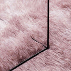 Shaggy tipo kilimas, NAVARRA, 120x120 cm, dulkėta rožinė