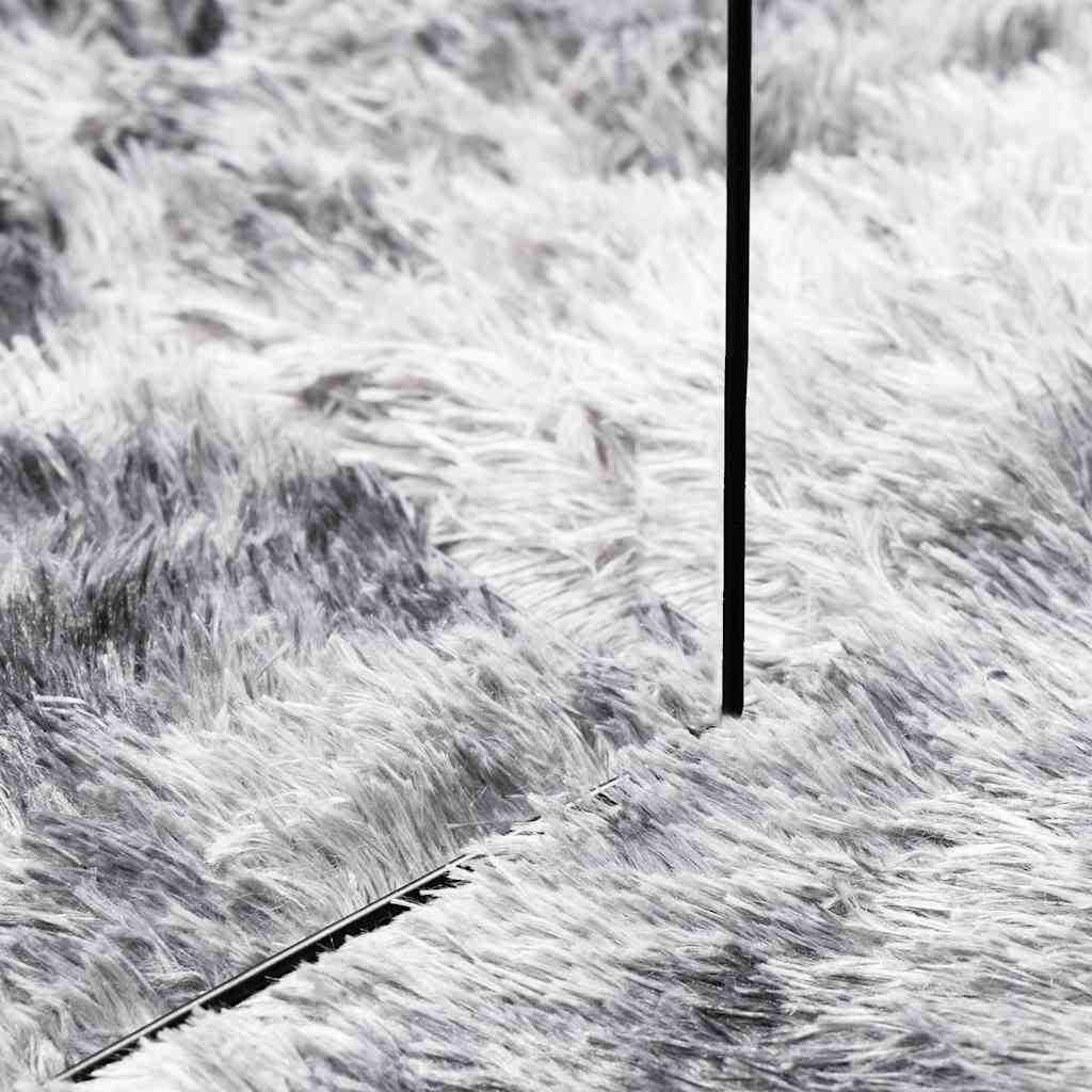 Shaggy tipo kilimas, NAVARRA, 120x120 cm, sidabrinė pilka