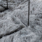 Shaggy tipo kilimas, NAVARRA, 160x160 cm, šviesiai pilka