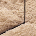 Shaggy tipo kilimas, NAVARRA, 200x200 cm, smėlio, poliesteris