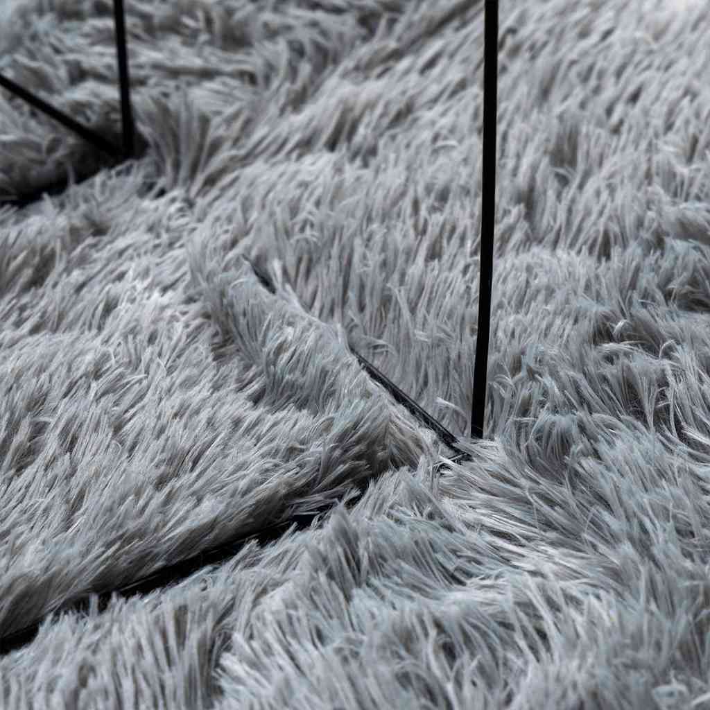 Shaggy tipo kilimas, NAVARRA, 200x200 cm, šviesiai pilka