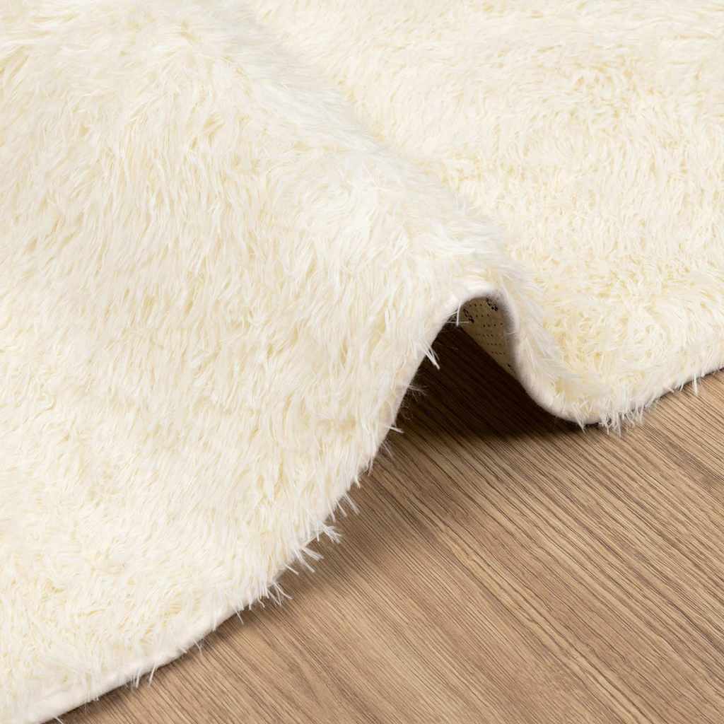 Shaggy tipo kilimas, NAVARRA, 240x240 cm, kreminis, poliesteris