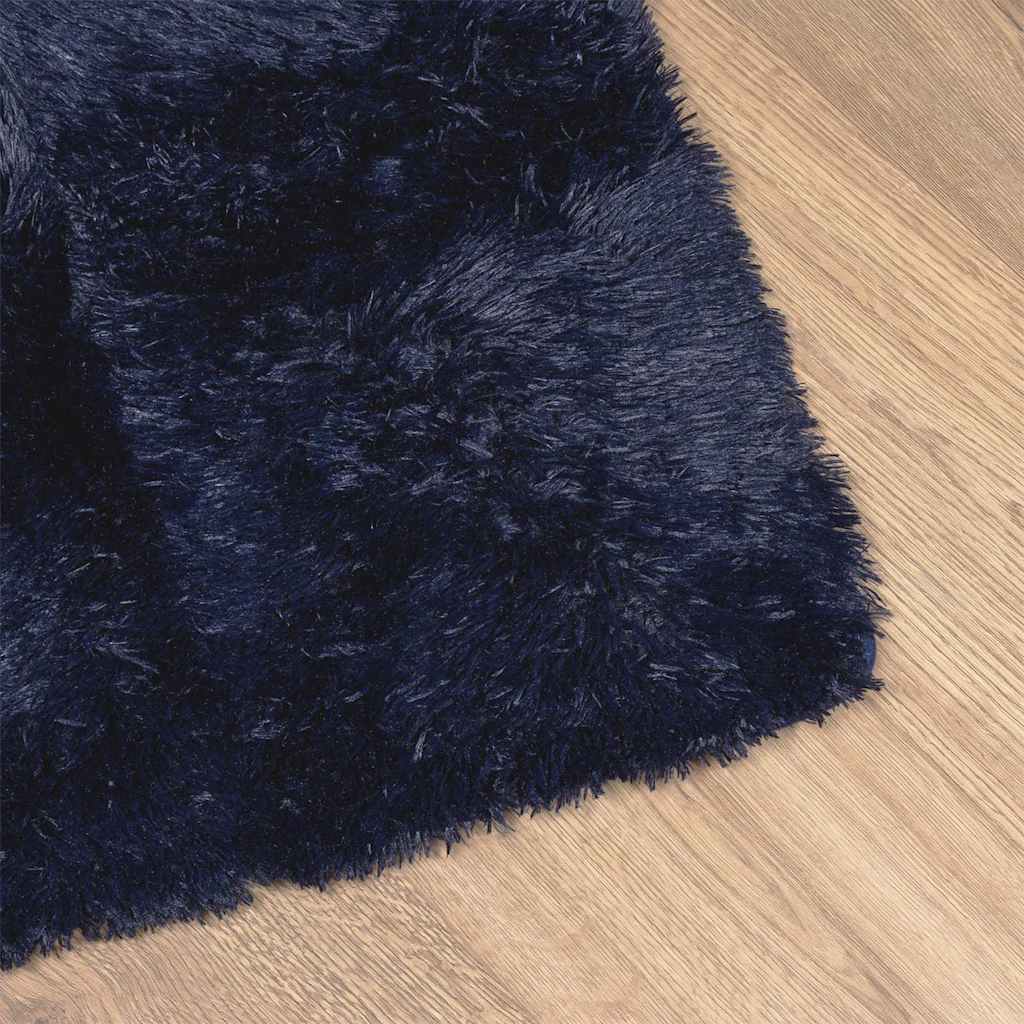 Shaggy tipo kilimas, NAVARRA, 240x240 cm, tamsiai mėlyna