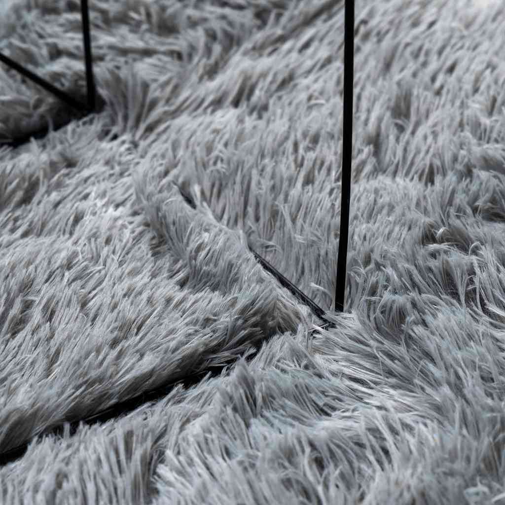 Shaggy tipo kilimas, NAVARRA, 120x120 cm, šviesiai pilka