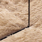 Shaggy tipo kilimas, NAVARRA, 160x160 cm, smėlio, poliesteris