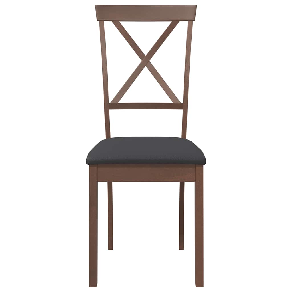 valgomojo kėdės su pagalvėlėmis 2 vnt Ruda medžio masyvo guma