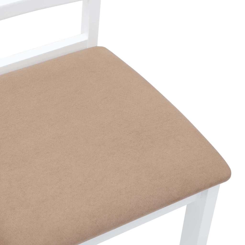 valgomojo kėdės su pagalvėlėmis 2 vnt Balta medžio masyvo guma