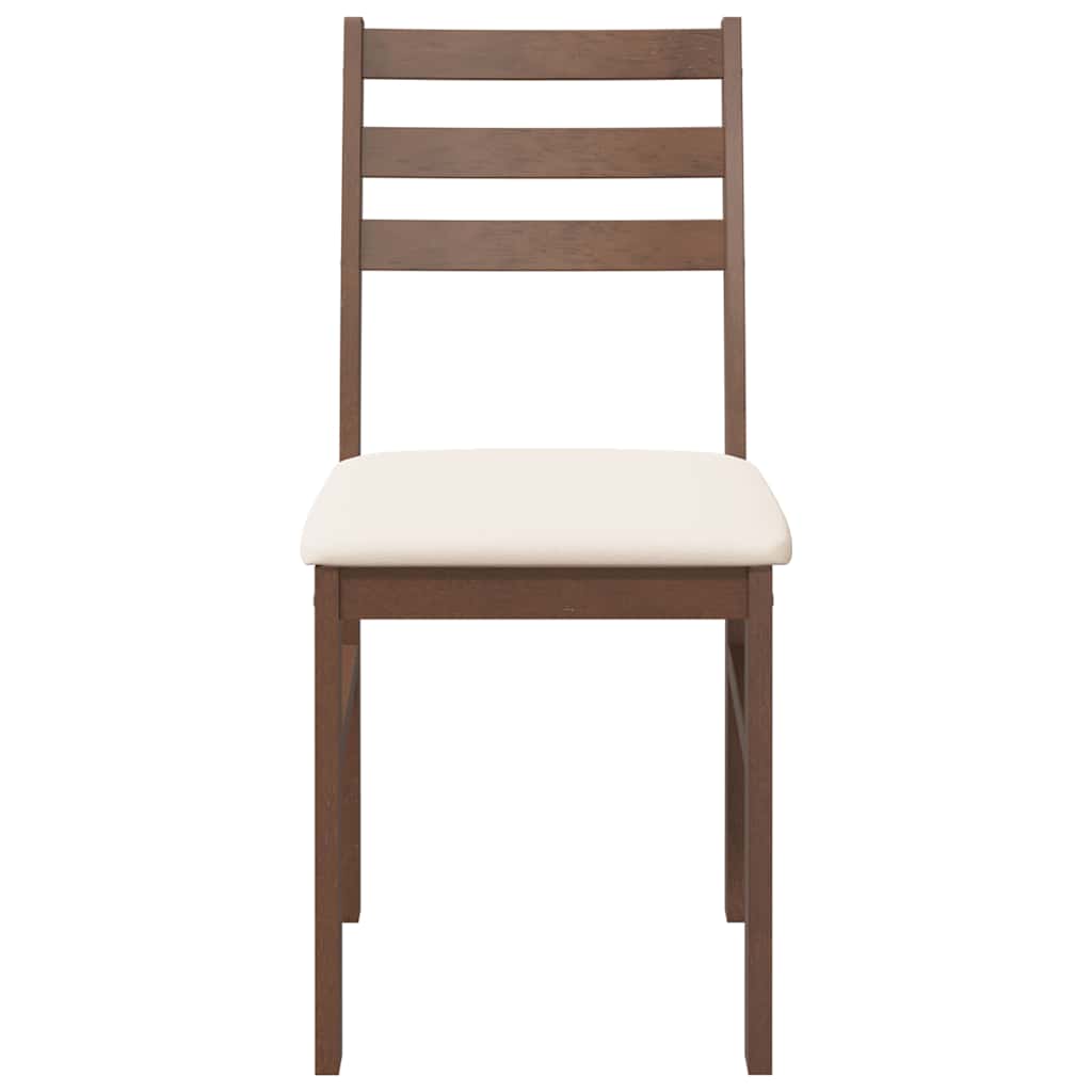 valgomojo kėdės su pagalvėlėmis 2 vnt Ruda medžio masyvo guma