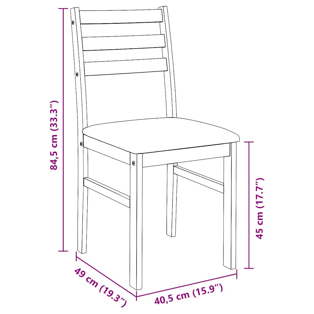 valgomojo kėdės su pagalvėlėmis 2 vnt Ruda medžio masyvo guma