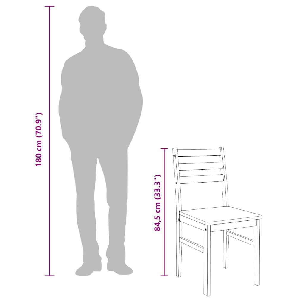 Valgomojo Kėdės 2 vnt medžio masyvo gumos