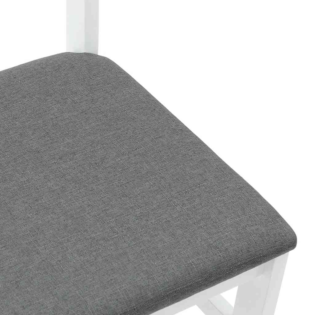 valgomojo kėdės su pagalvėlėmis 2 vnt Balta medžio masyvo guma