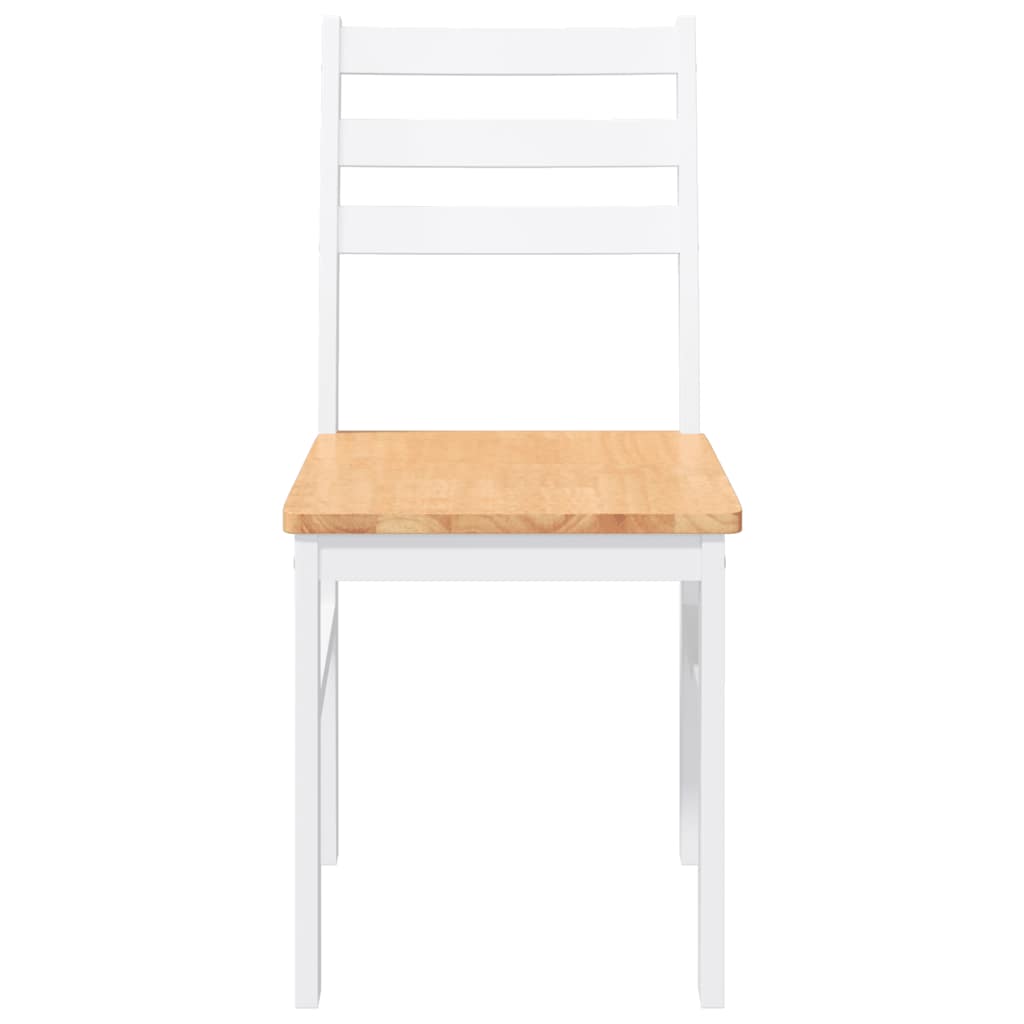 Valgomojo Kėdės 2 vnt Baltos medžio masyvo gumos