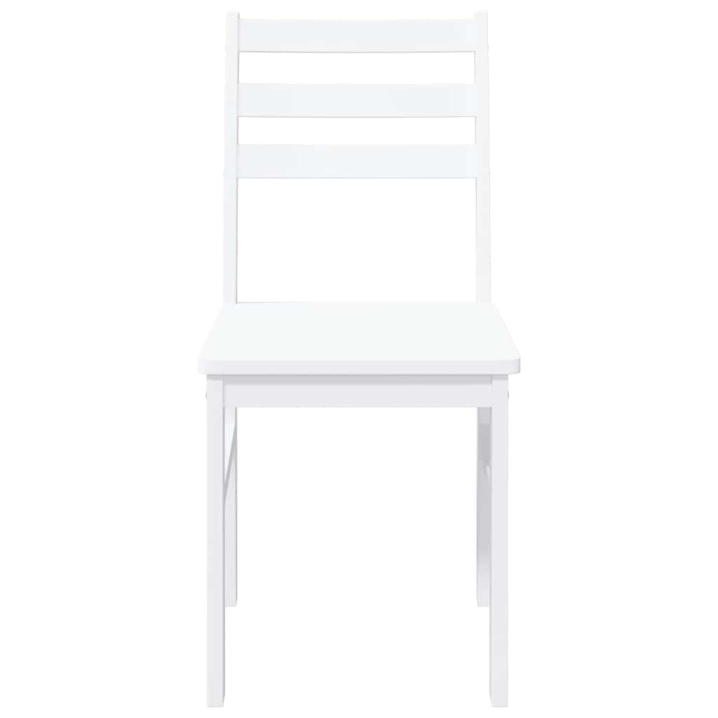 Valgomojo Kėdės 2 vnt Baltos medžio masyvo gumos