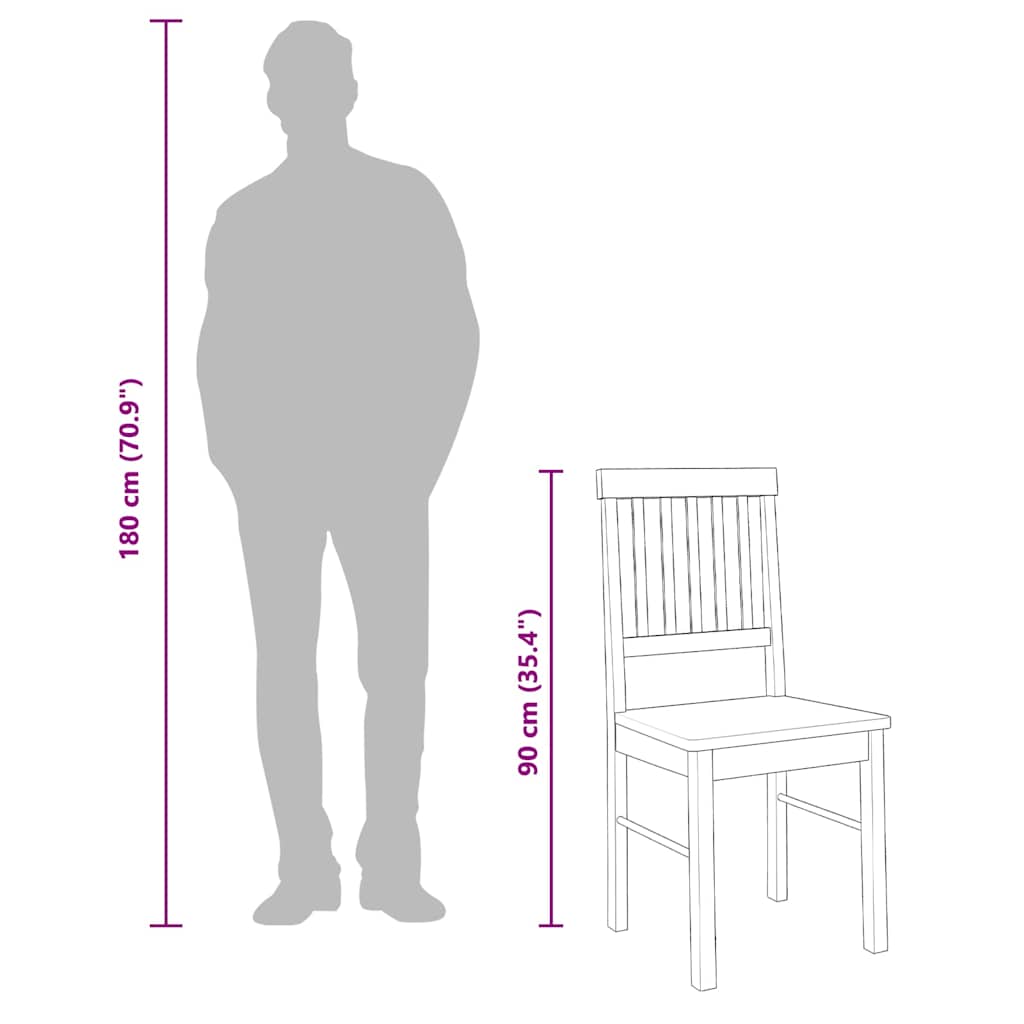 Valgomojo Kėdės 2 vnt medžio masyvo gumos