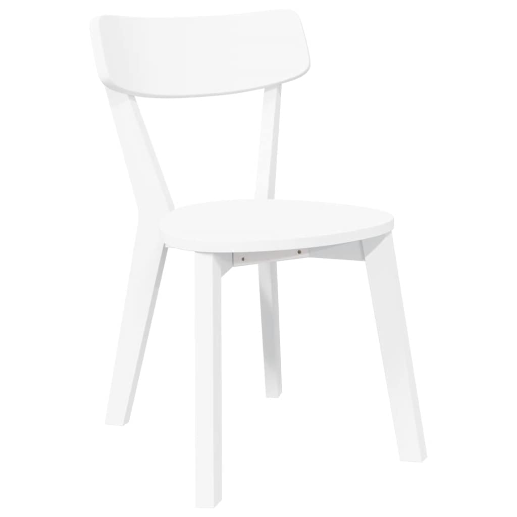Valgomojo Kėdės 2 vnt Baltos medžio masyvo gumos