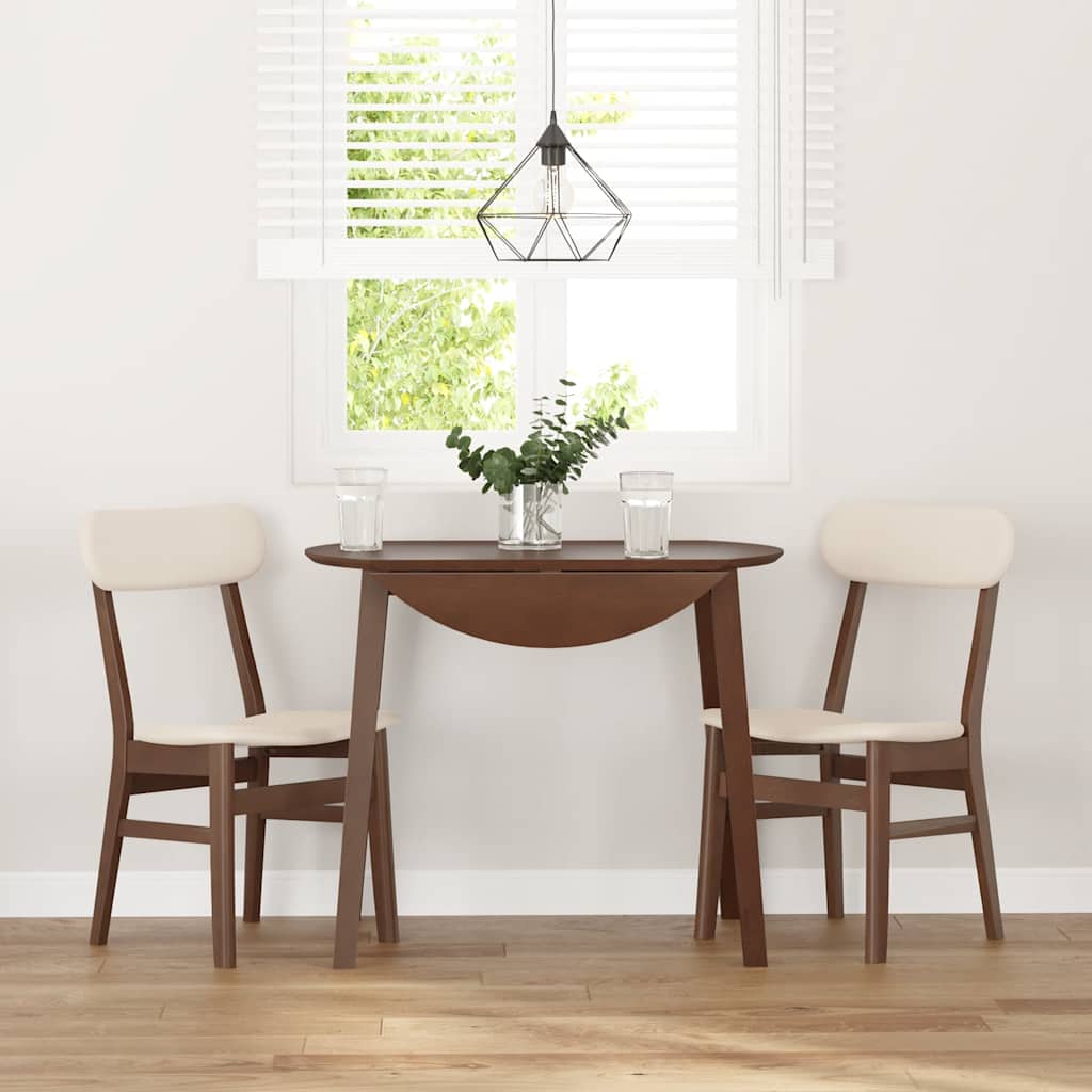 valgomojo kėdės su pagalvėlėmis 2 vnt Ruda medžio masyvo guma