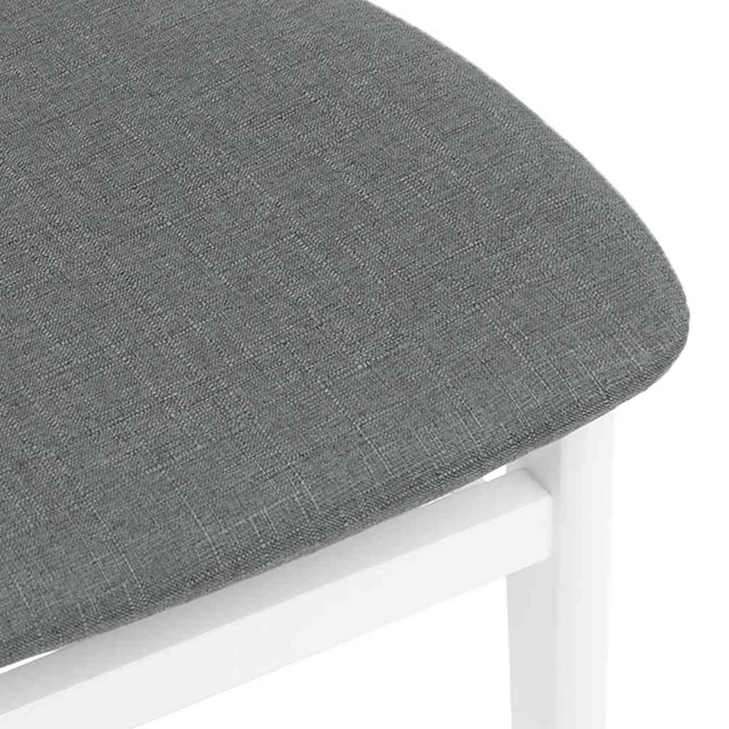 valgomojo kėdės su pagalvėlėmis 2 vnt Balta medžio masyvo guma