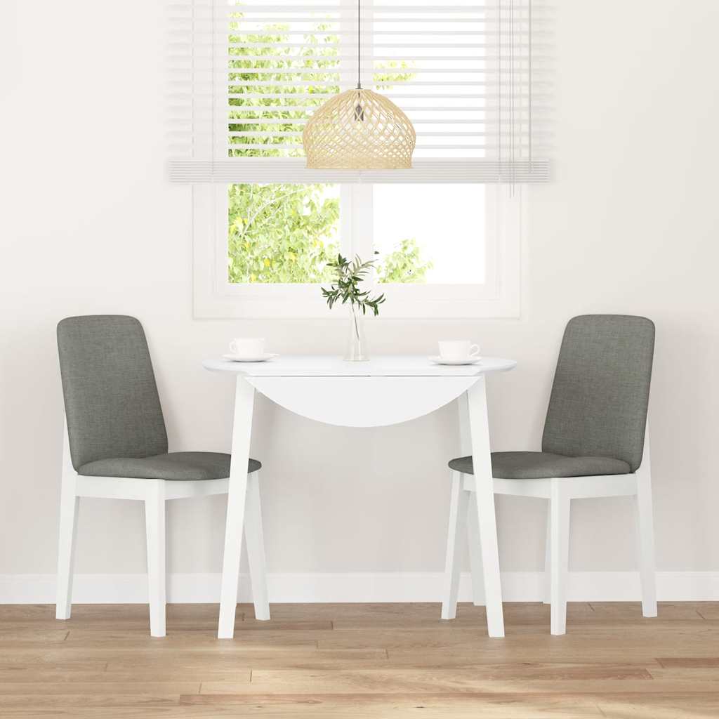 valgomojo kėdės su pagalvėlėmis 2 vnt Balta medžio masyvo guma