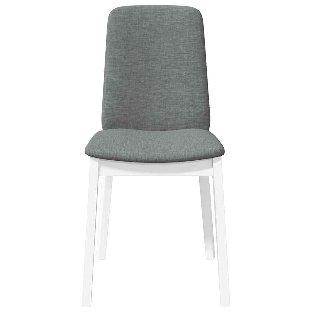 valgomojo kėdės su pagalvėlėmis 2 vnt Balta medžio masyvo guma