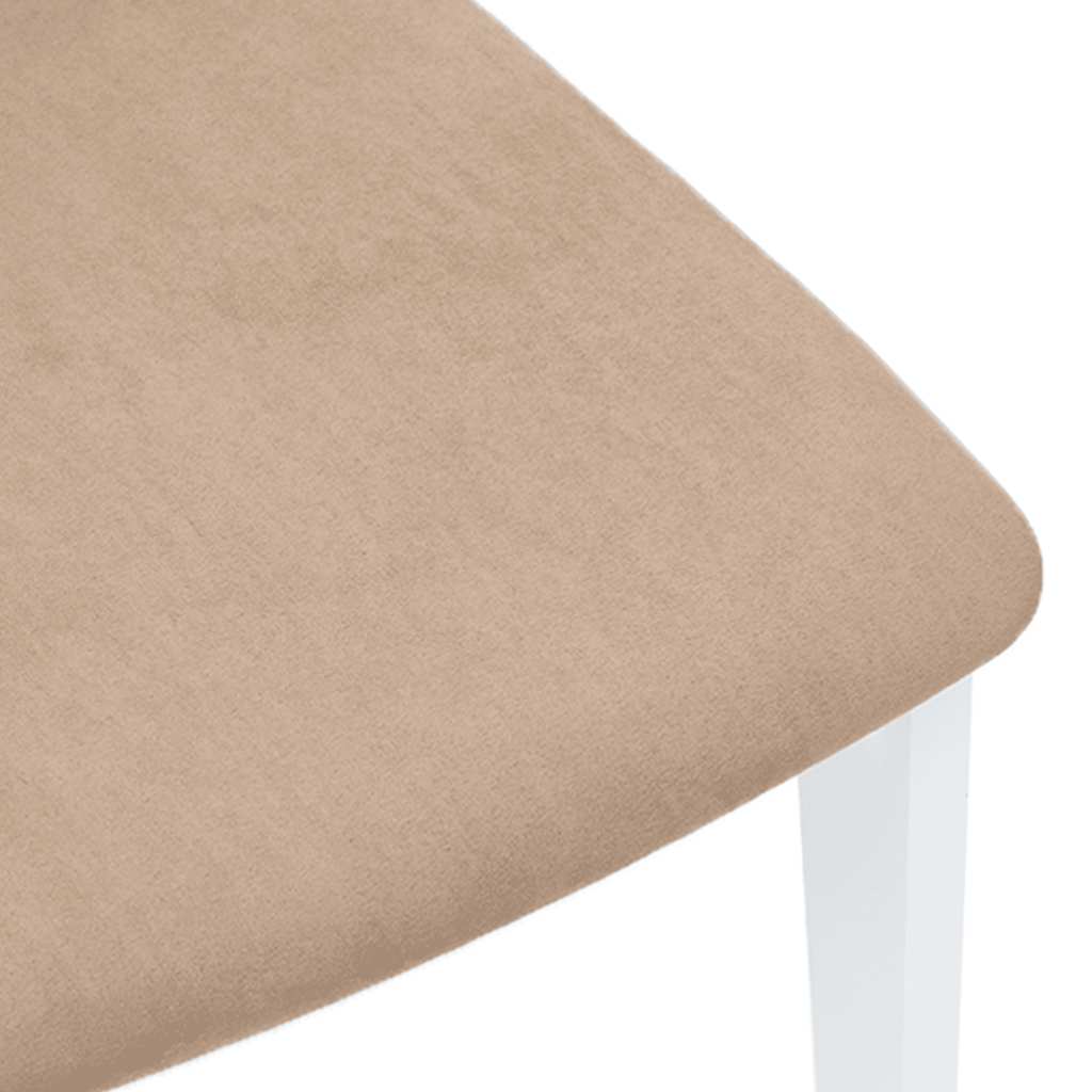 valgomojo kėdės su pagalvėlėmis 2 vnt Balta medžio masyvo guma