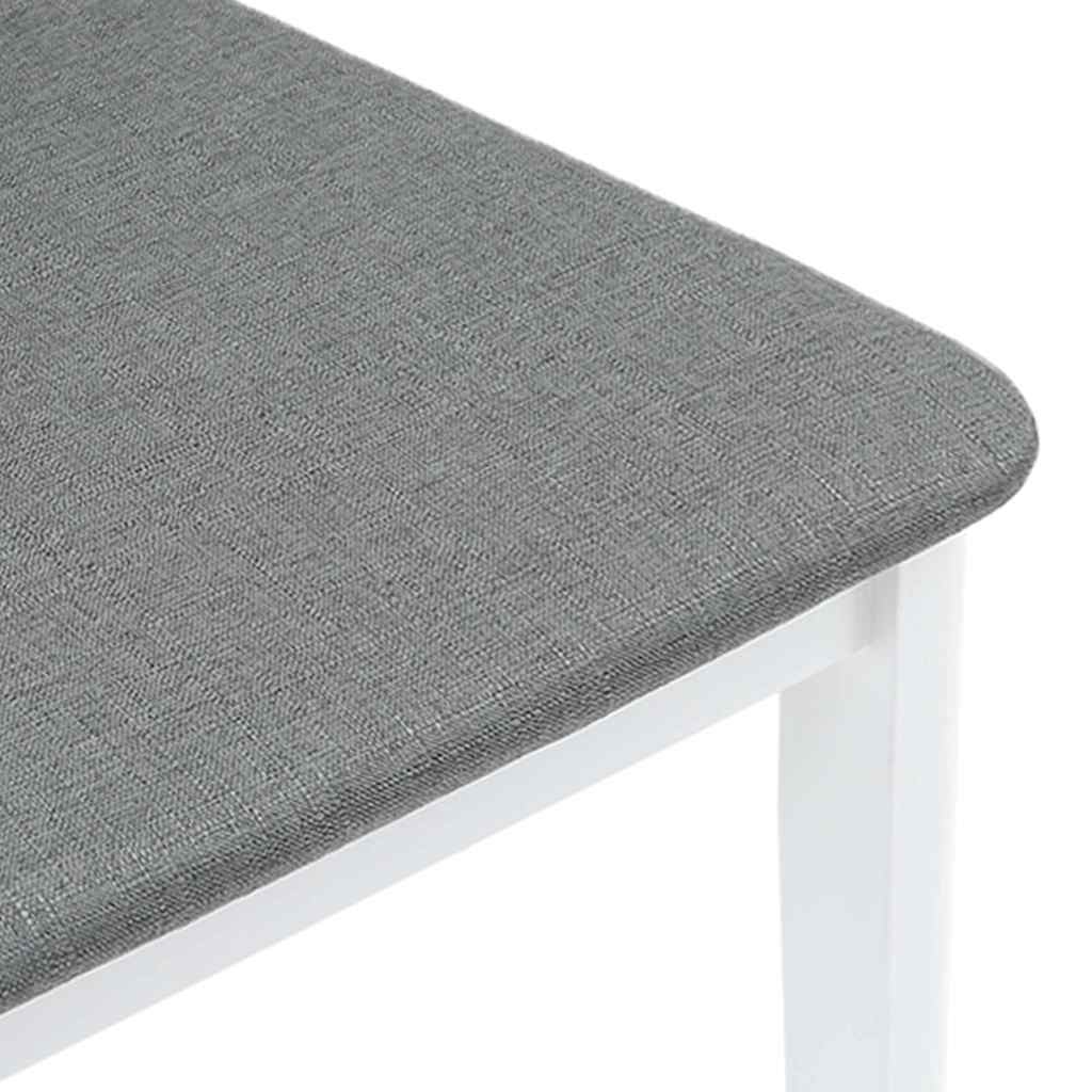 valgomojo kėdės su pagalvėlėmis 2 vnt Balta medžio masyvo guma