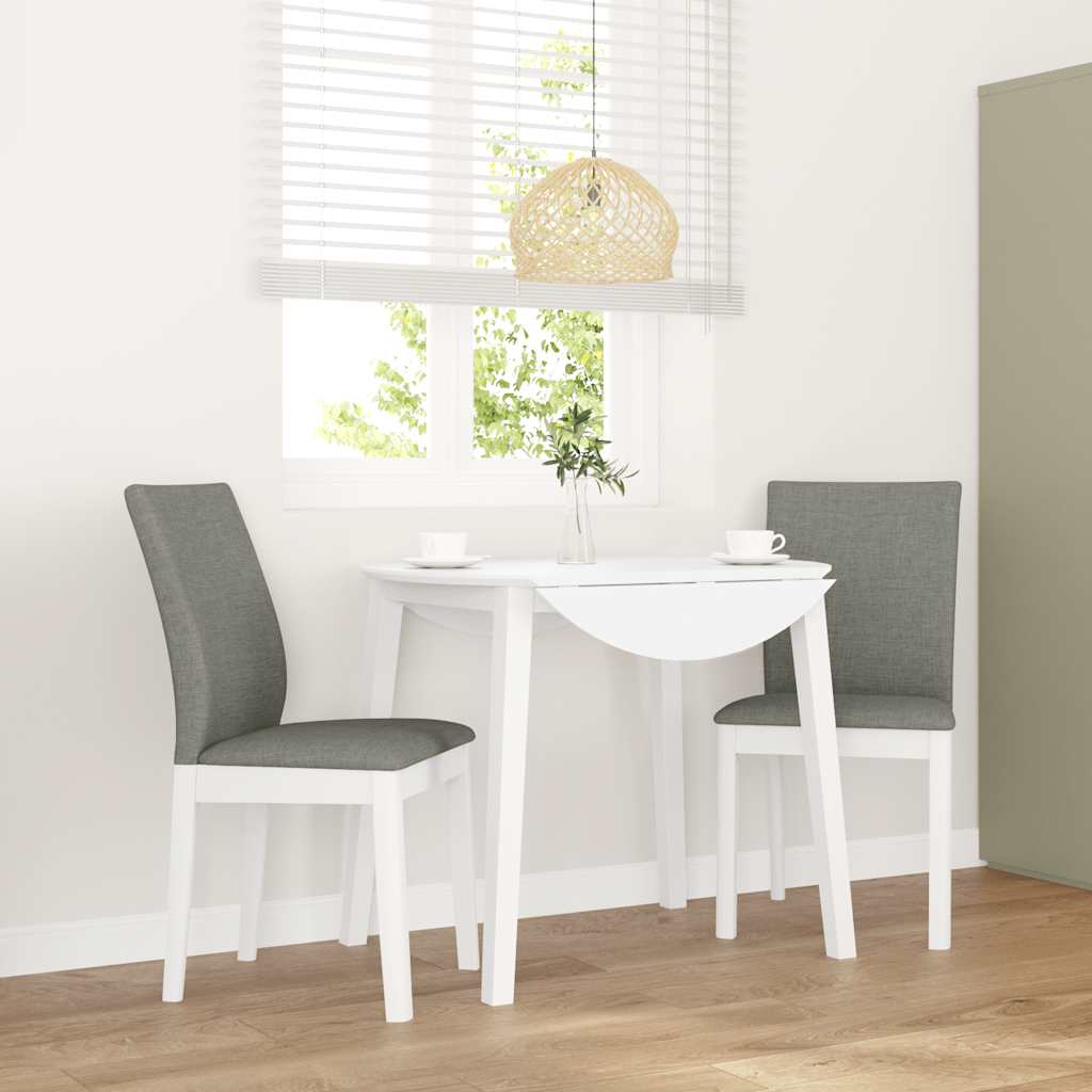 valgomojo kėdės su pagalvėlėmis 2 vnt Balta medžio masyvo guma